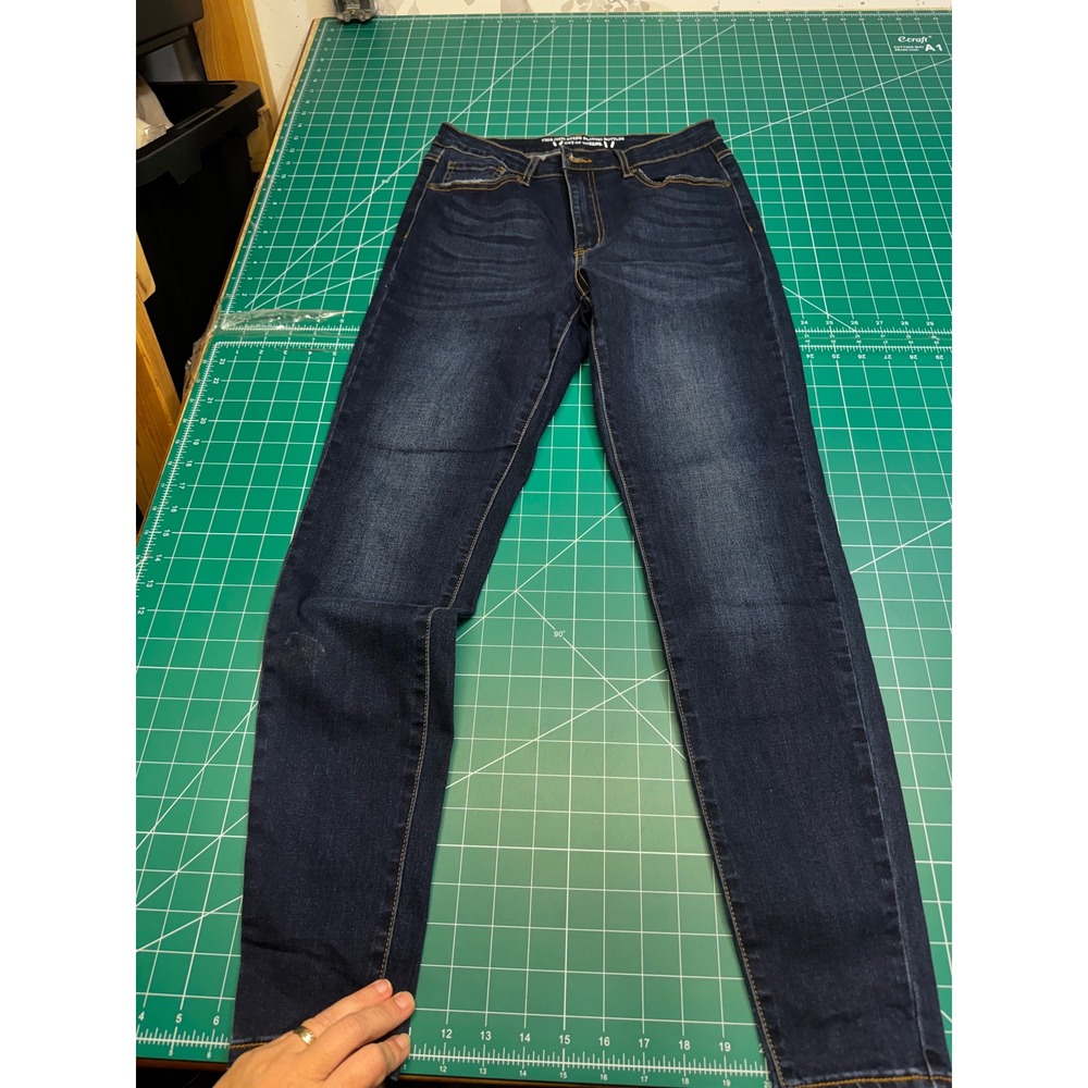 Grace & Lace Dark Wash High Waisted Skinny Jeans Sustainable Denim Womens 26
